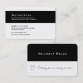 Huwelijk Celebrant blok zwart-wit Visitekaartje (Voorkant / Achterkant)