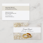 Huwelijk Celebrant modern beige Visitekaartje (Voorkant / Achterkant)