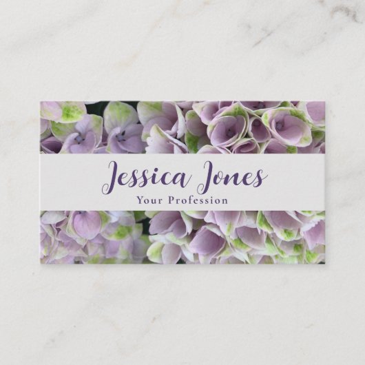 Huwelijk Celebrant Simple Mauve Floral Visitekaartje (Voorkant)