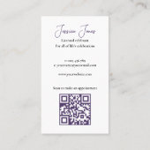 Huwelijk Celebrant Simple Mauve Floral Visitekaartje (Achterkant)