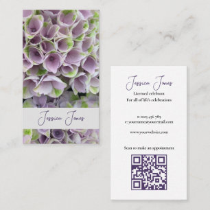 Huwelijk Celebrant Simple Mauve Floral Visitekaartje