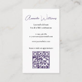 Huwelijk Celebrant Simple Mauve Floral Visitekaartje (Achterkant)