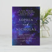 Huwelijk Celestial Galaxy | Nachtelijke sterrenhem Kaart (Staand voorkant)