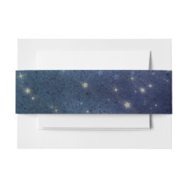 Huwelijk Celestial Star Night Navy Romantisch Uitnodigingen Wikkel