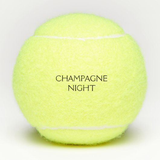 Huwelijk Champagne Nacht Tennisballen (Voorkant)
