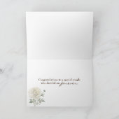 Huwelijk Chrysanthemum Bloemen en Kaarsen Kaart (Binnen)