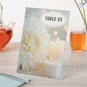 Huwelijk Chrysanthemum Bloemen en Kaarsen Reclamebord Met Voetstuk (Insitu)