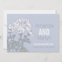 Huwelijk chrysanthemum wit grijs verplaatst kaart