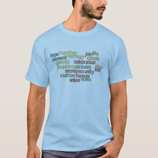 Huwelijk Collectie van woorden (Wedding Wordle) T-shirt