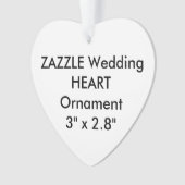 Huwelijk Custom HART opknoping Ornament Decoratie (voorkant)
