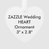 Huwelijk Custom HART opknoping Ornament Decoratie (voorkant)