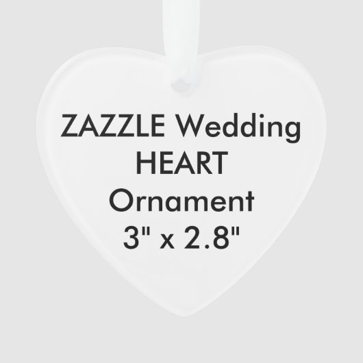 Huwelijk Custom HART opknoping Ornament Decoratie (voorkant)