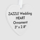 Huwelijk Custom HART opknoping Ornament Decoratie (voorkant)