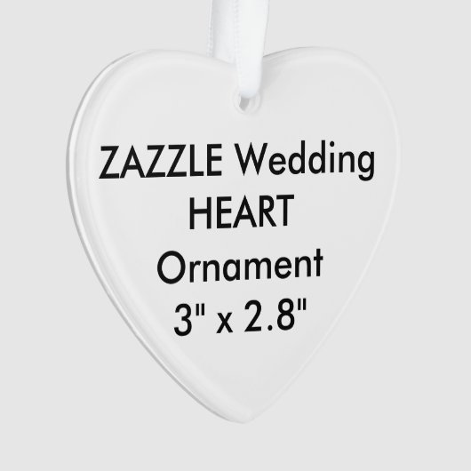 Huwelijk Custom HART opknoping Ornament Decoratie (voorkant)