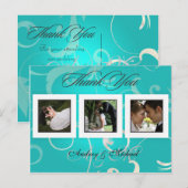 Huwelijk Dank je kaartjes met jouw foto's erin Briefkaart (Voorkant / Achterkant)