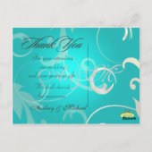 Huwelijk Dank je kaartjes met jouw foto's erin Briefkaart (Achterkant)