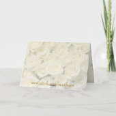 Huwelijk Dank je mama en papa Kaart, witte rozen Bedankkaart (Achterkant)