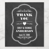 Huwelijk Dank Je Wijn & Mousserende Wijn Labels CB Wijn Etiket (Enkel label)