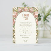 Huwelijk Dank u  Art Nouveau Kaart (Staand voorkant)