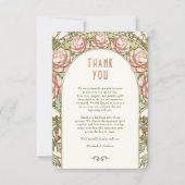 Huwelijk Dank u  Art Nouveau Kaart (Voorkant)