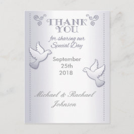 Huwelijk Dank u Briefkaart  Lovebirds
