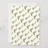 Huwelijk Dank u Elegant Ivoor Goud Typografie Bedankkaart (Achterkant)