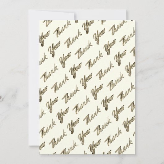 Huwelijk Dank u Elegant Ivoor Goud Typografie Bedankkaart (Achterkant)