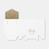 Huwelijk Dank u Elegante Gouden Glitter Favoriete  Bedankdoosjes (Uitgevouwen)