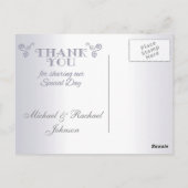 Huwelijk Dank u Foto Briefkaart Lovebirds (Achterkant)