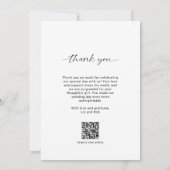 Huwelijk Dank u Moderne Foto Arch QR Code Bedankkaart (Achterkant)