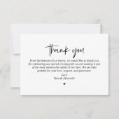 Huwelijk Dank u, moderne minimalistische Kaart (Voorkant)