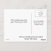 Huwelijk Dank u Opmerking Briefkaart (Achterkant)