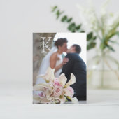 Huwelijk Dank u Opmerking Briefkaart (Staand voorkant)