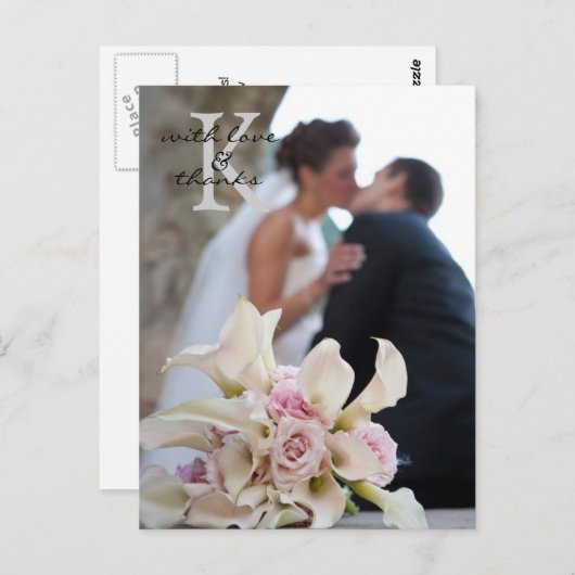 Huwelijk Dank u Opmerking Briefkaart (Voorkant / Achterkant)