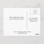 Huwelijk Dank u Opmerking Briefkaart (Achterkant)