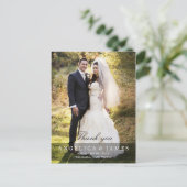 Huwelijk Dank u (verticaal - volledige foto) Briefkaart (Staand voorkant)