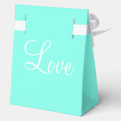 Huwelijk Dank u voor Turquoise Blauwe Naam Bedankdoosjes (Achterkant)