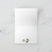 Huwelijk Dank u | Waterverf Dusty Roos Bud Bedankkaart (Binnen)