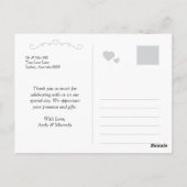 Huwelijk Dank u Wenskaart Briefkaart (Achterkant)