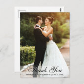 Huwelijk Dankjewel Bruid & Bruidegom Postkaart BW (Voorkant / Achterkant)