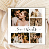 Huwelijk Dankjewel Foto Collage Bruiloft Dankjewel Bedankkaart