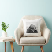 Huwelijk Datum Trouwfoto Koppel Kussen (Stoel)