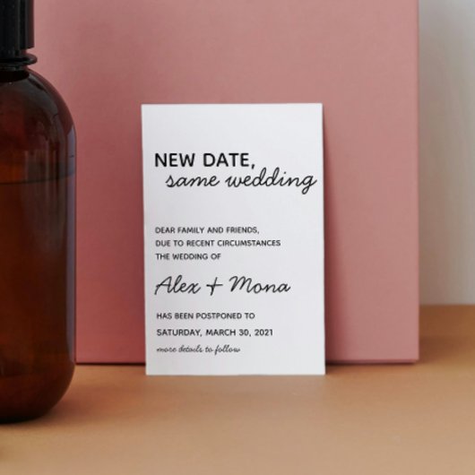 Huwelijk Datum Wijziging Ansichtkaart Briefkaart