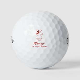 Huwelijk: De Langste Slaapfeestje Rode Handgetek Golfballen