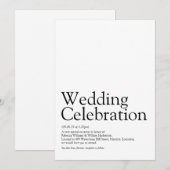 Huwelijk Definitie Kaart (Voorkant / Achterkant)