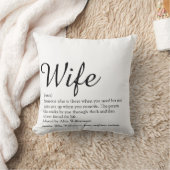 Huwelijk Definitie Zwart en Wit Chic Script Leuk Kussen (Deken)
