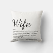 Huwelijk Definitie Zwart en Wit Chic Script Leuk Kussen (Achterkant)