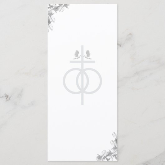 Huwelijk Eenheid Katholieke bruiloft Flat Menu (Achterkant)