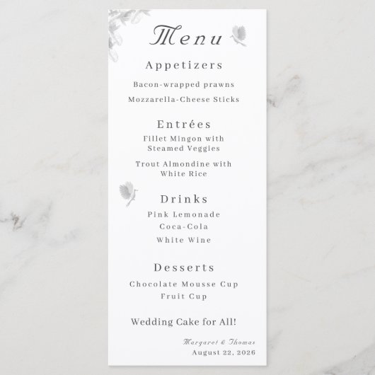 Huwelijk Eenheid Katholieke bruiloft Flat Menu (Voorkant)