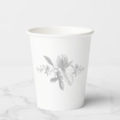 Huwelijk Eenheid Monogrammed Trouwdouche Papieren Bekers (Achterkant)